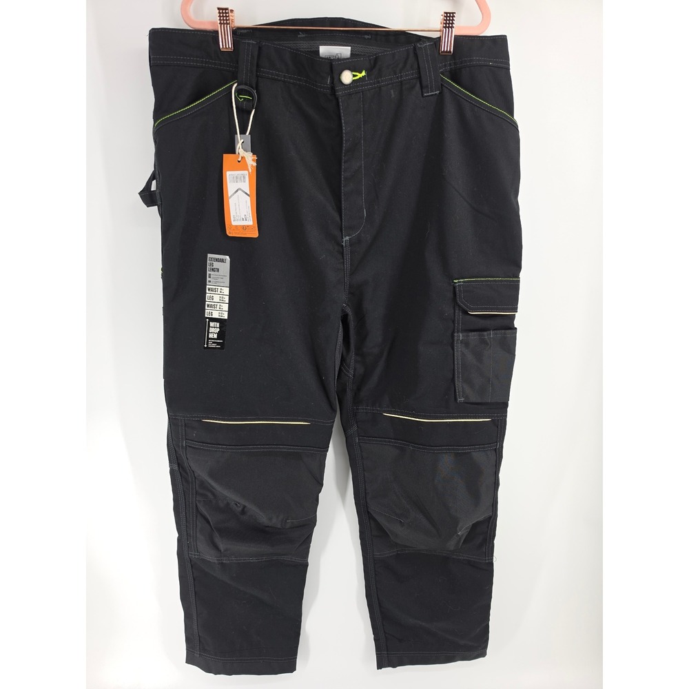 Portwest PW3 Work Trousers Mens 38 Black T601 Kingsmill Cargo Knee Pad Pockets